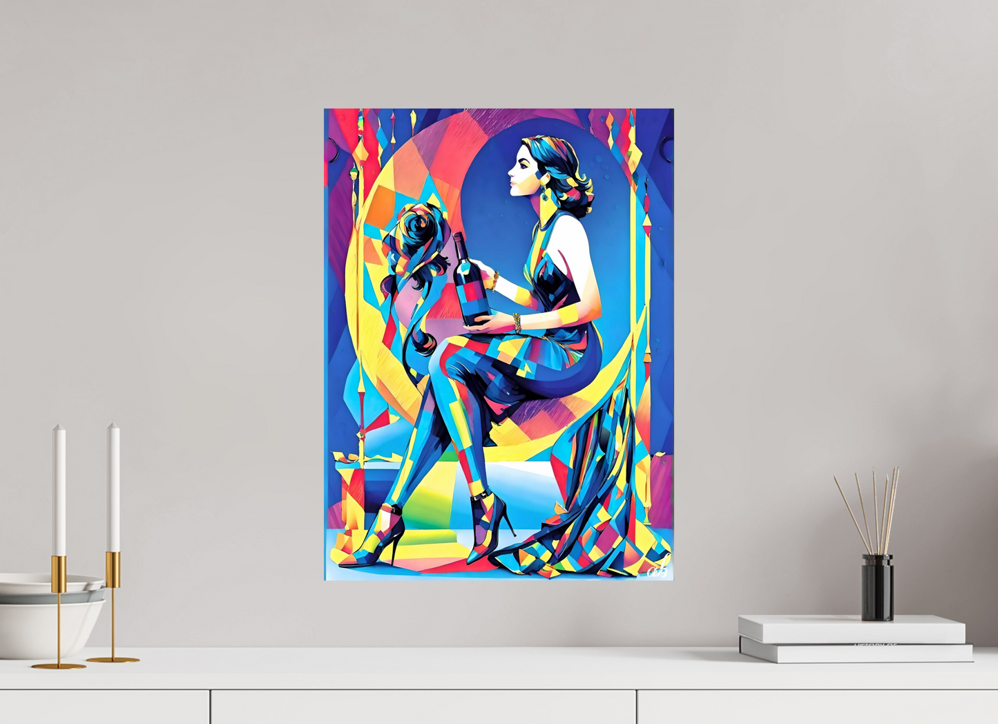 40 x 53,9 cm, Photo Print On Fuji Crystal DP II Ivresse Chromatique – L’Art de la Couleur et de la Féminité