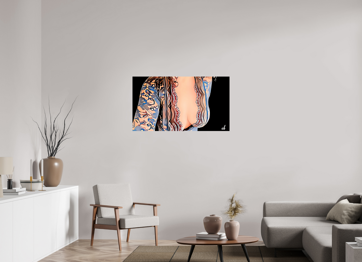 112 x 63 cm, Photo Print On Fuji Crystal DP II Harmonie Sensuelle – L’Art de la Féminité