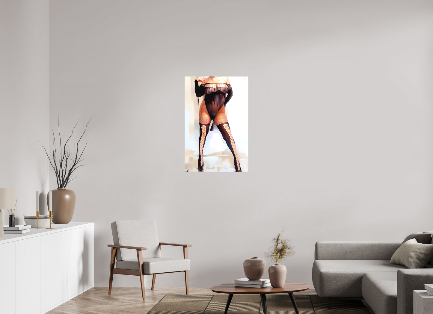 60 x 90,7 cm, Sublimation textile Éclat Graphique – Ombres et Lumière du Glamour