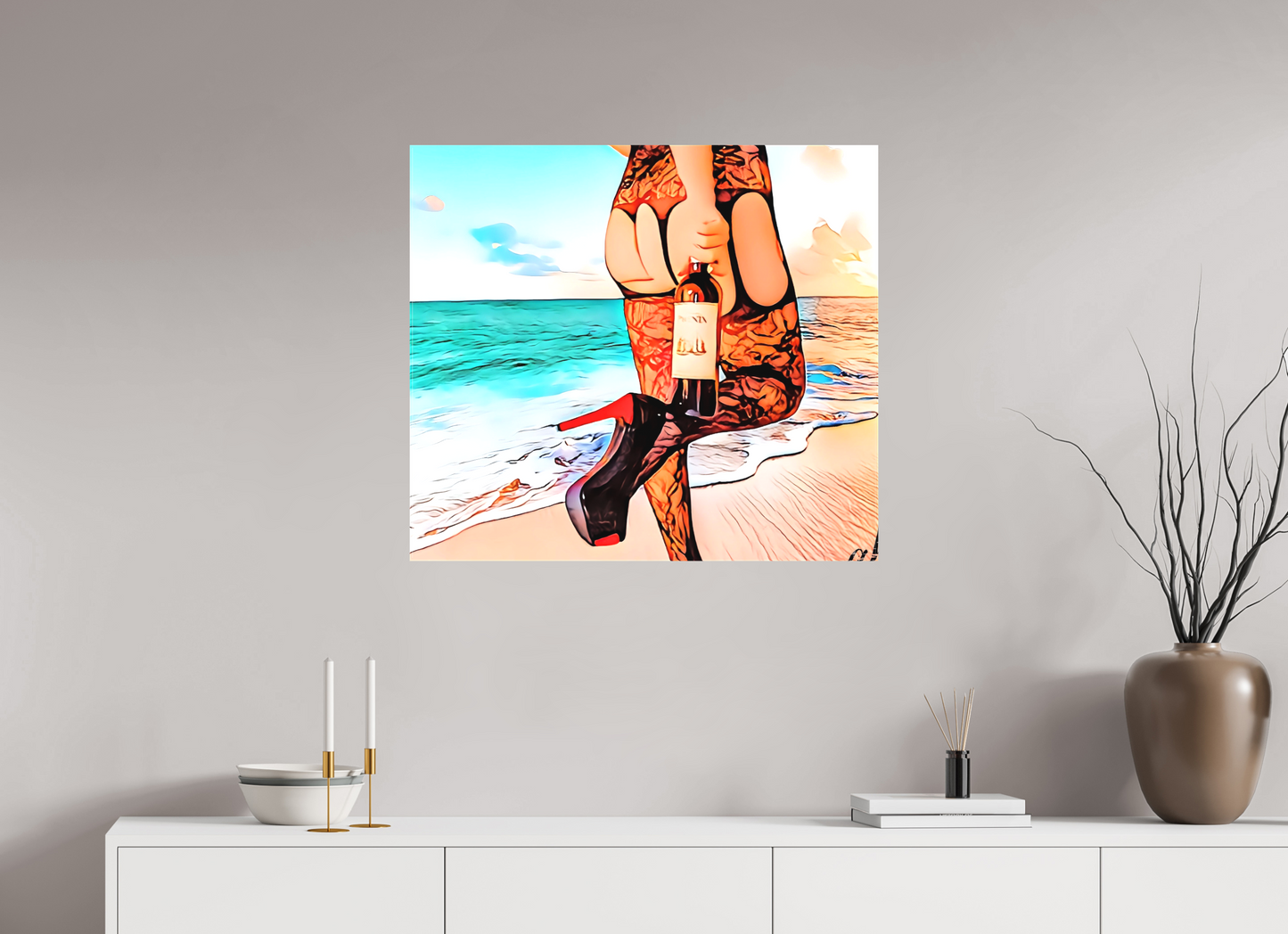 79 x 70 cm, Toile matte Entre deux mondes