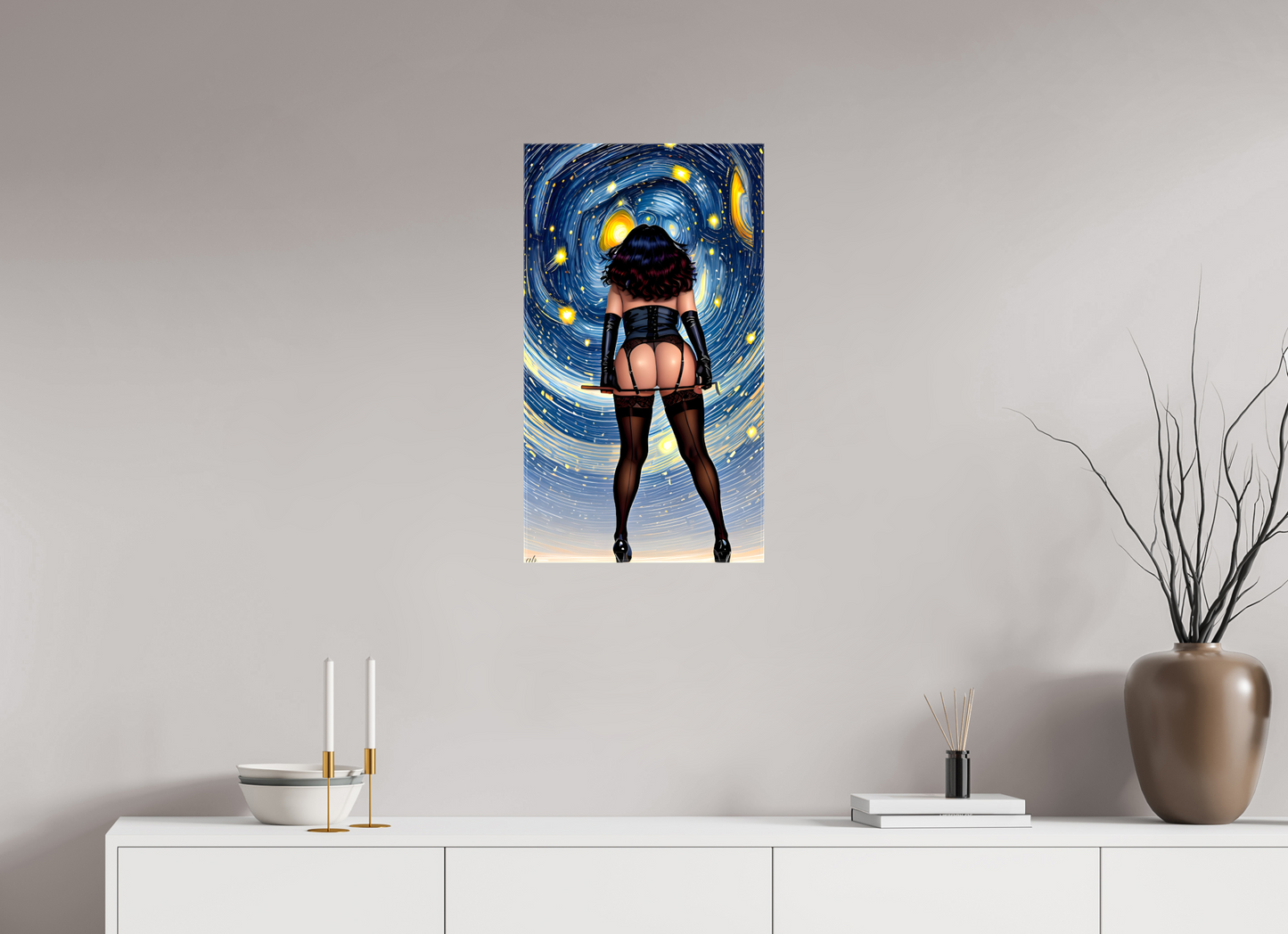 40 x 70,6 cm, Toile brillante La Dame des Étoiles