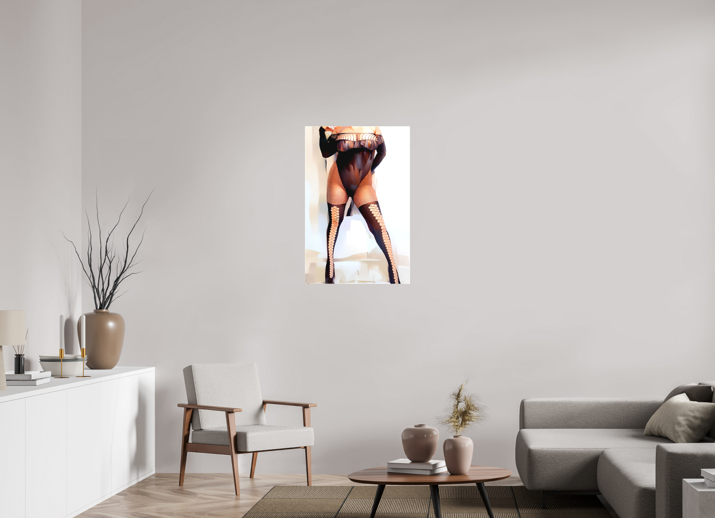 60 x 90,7 cm, TOILE MATTE Éclat Graphique – Ombres et Lumière du Glamour