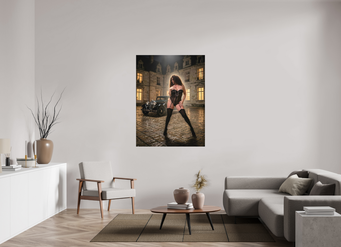 105 x 140 cm, Toile matte La Promesse après Minuit