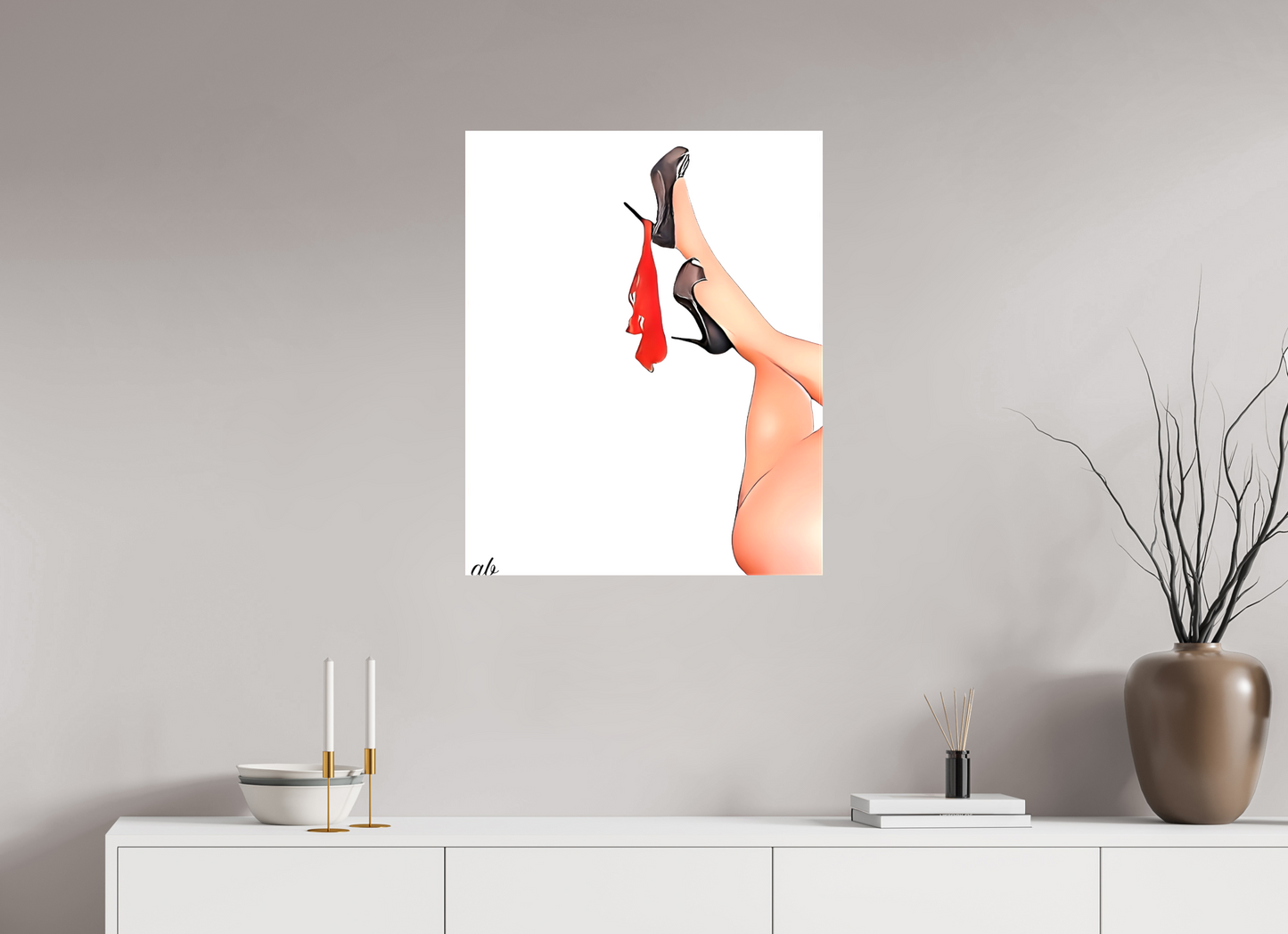 60 x 74,9 cm, Toile brillante Élégance suspendue