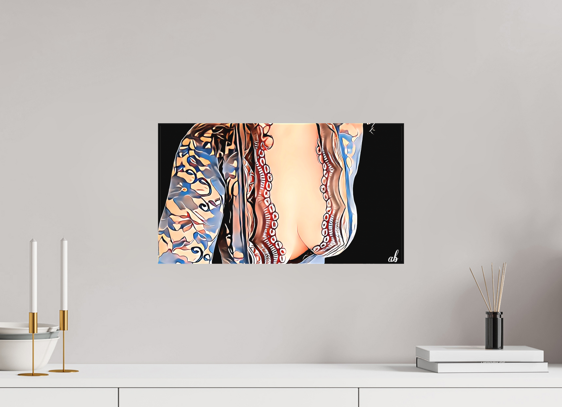 48 x 27 cm, Sublimation textile Harmonie Sensuelle – L’Art de la Féminité