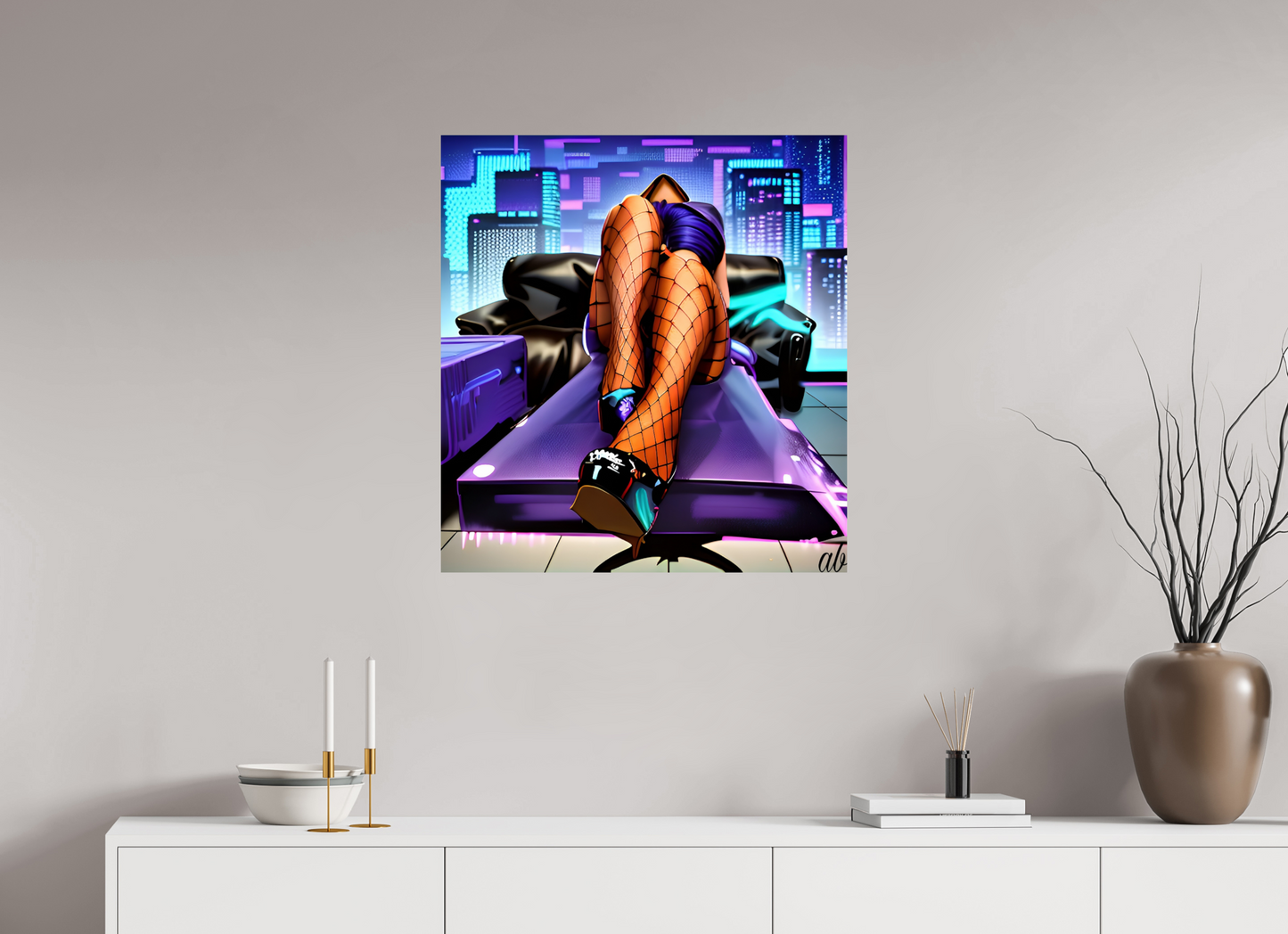 70 x 75,4 cm, Format Photo Neon Seduction