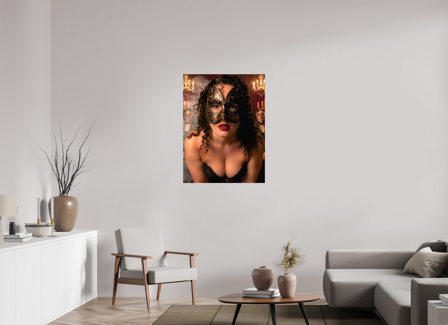 75 x 100 cm, Toile brillante Le Bal des Ombres