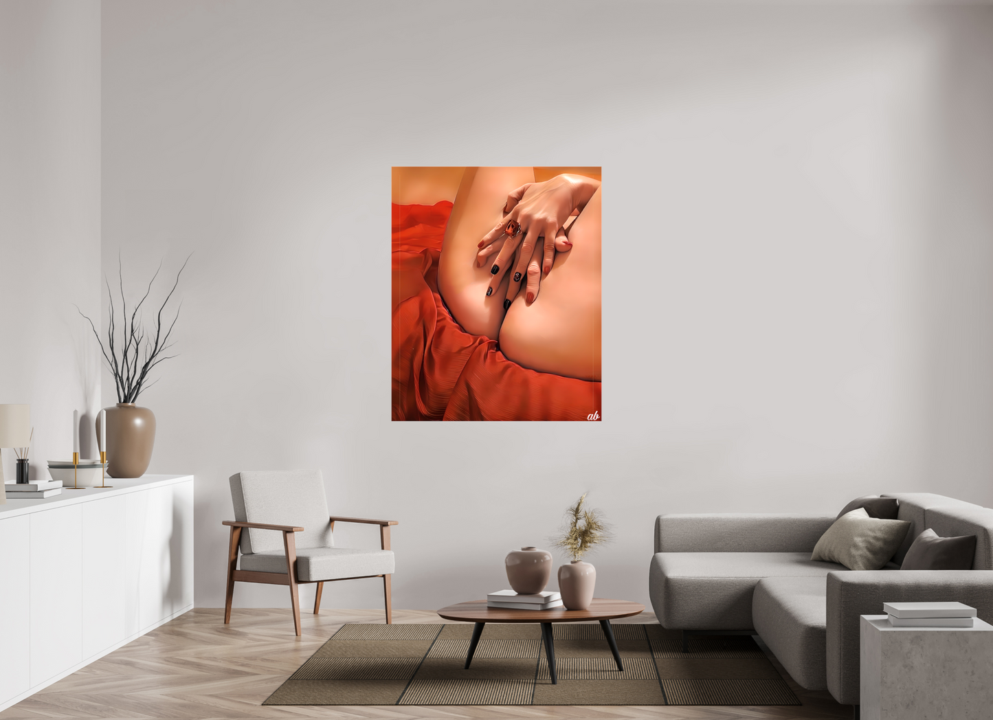 110 x 133,6 cm, Toile brillante Le Secret de la Chair