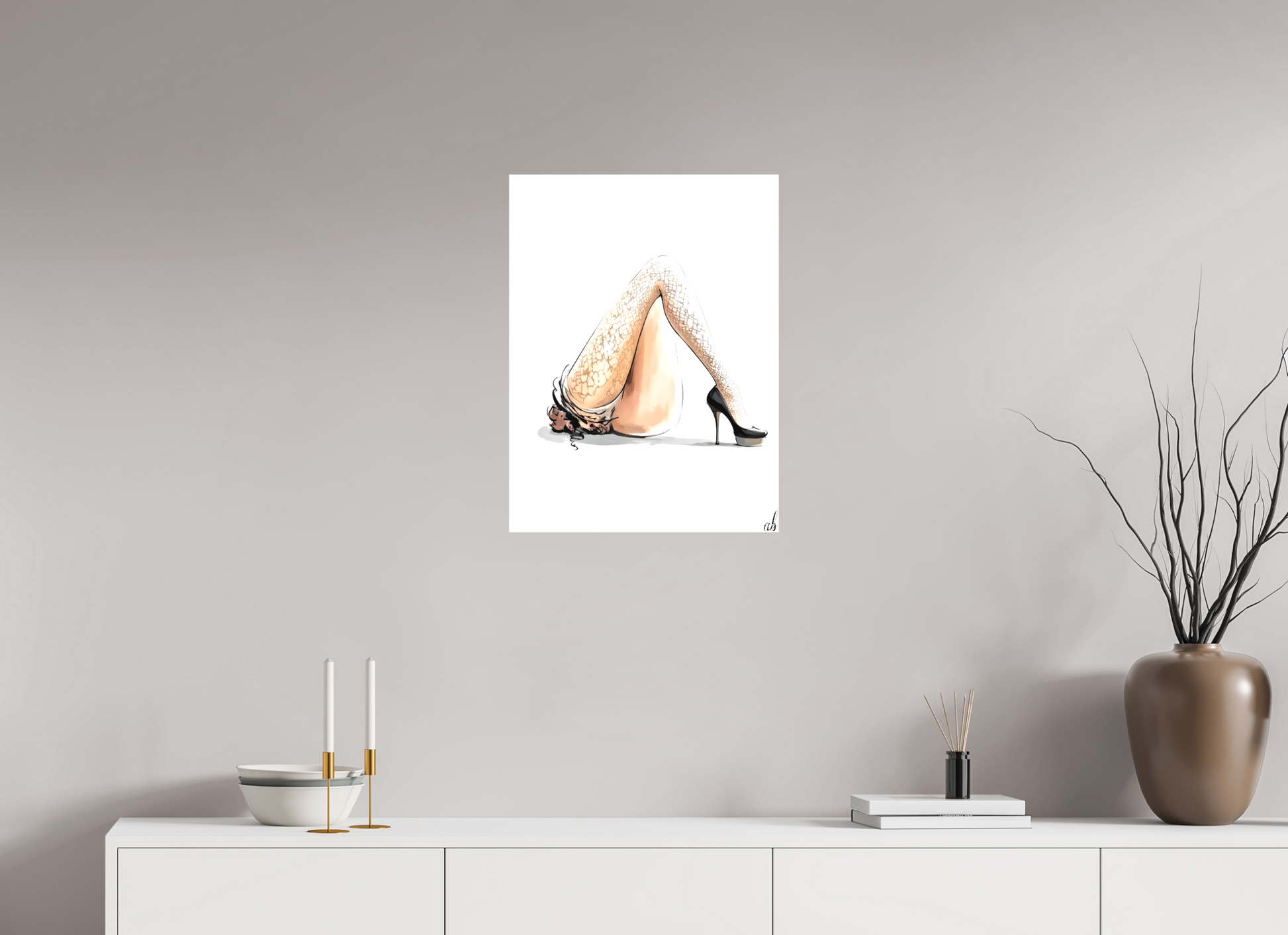 45 x 60 cm, Sublimation textile Lignes Sensuelles & Glamour