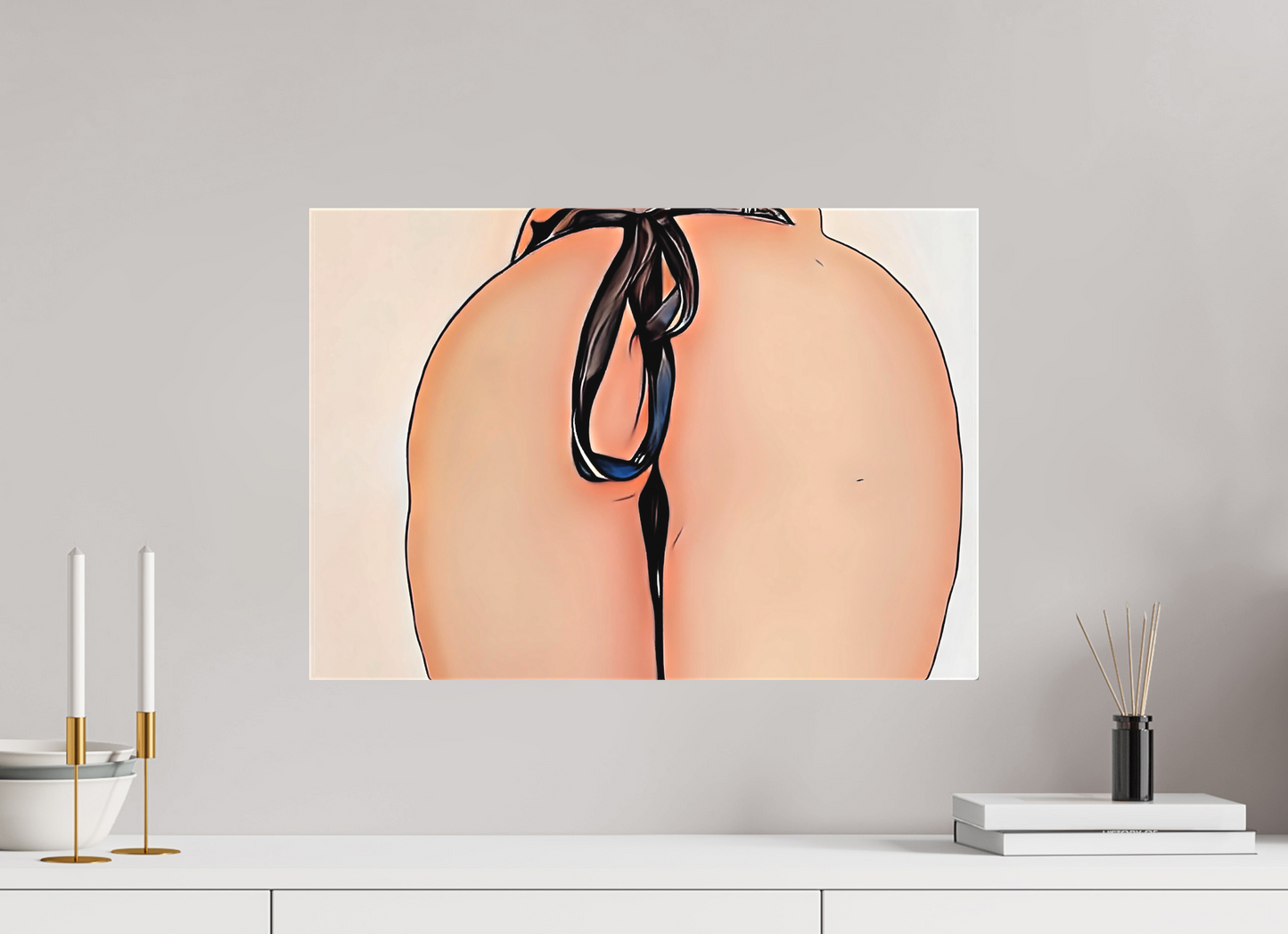 57,2 x 40 cm, Toile matte Dos a l'envie