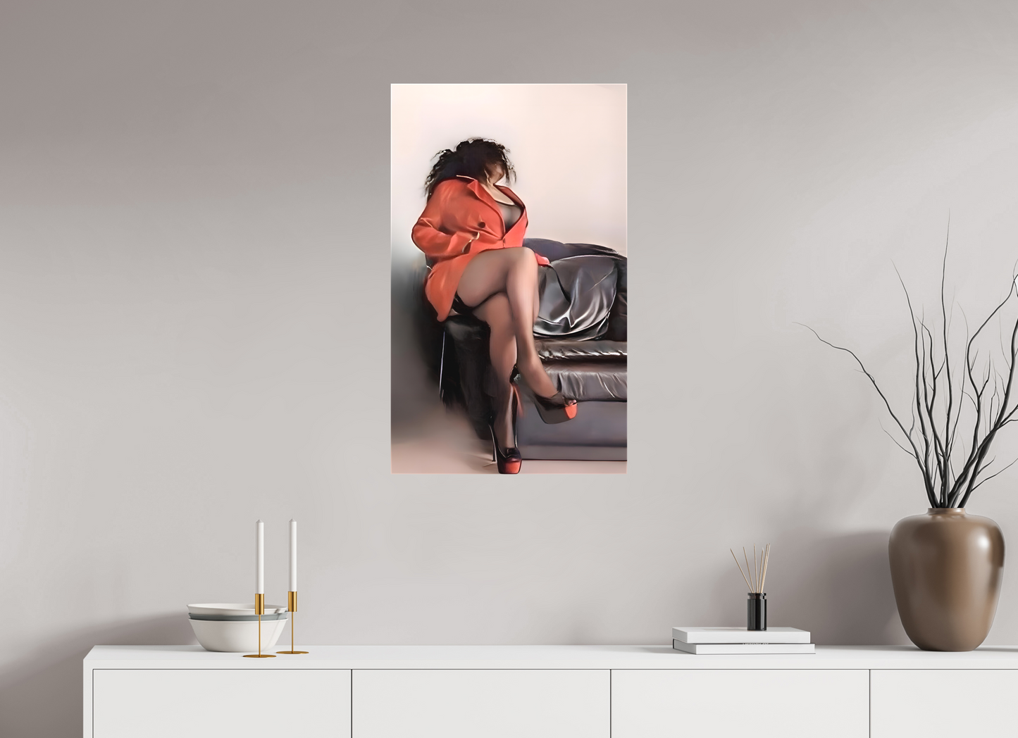 50 x 83,4 cm, TOILE MATTE Le Secret Écarlate