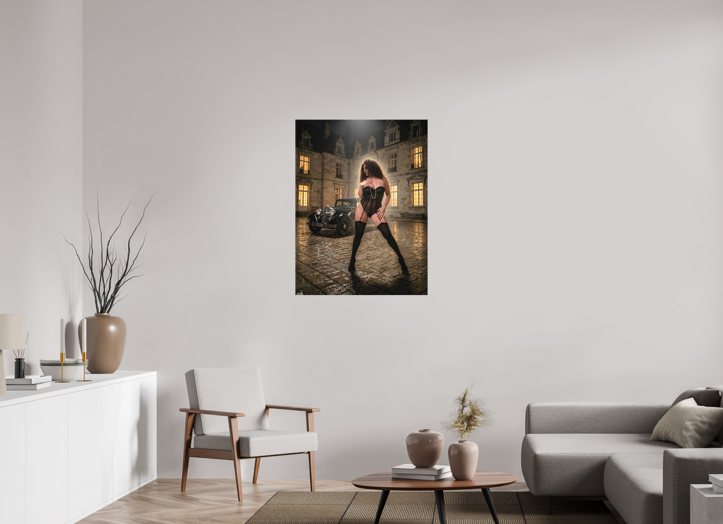 75 x 100 cm, Toile textile La Promesse après Minuit