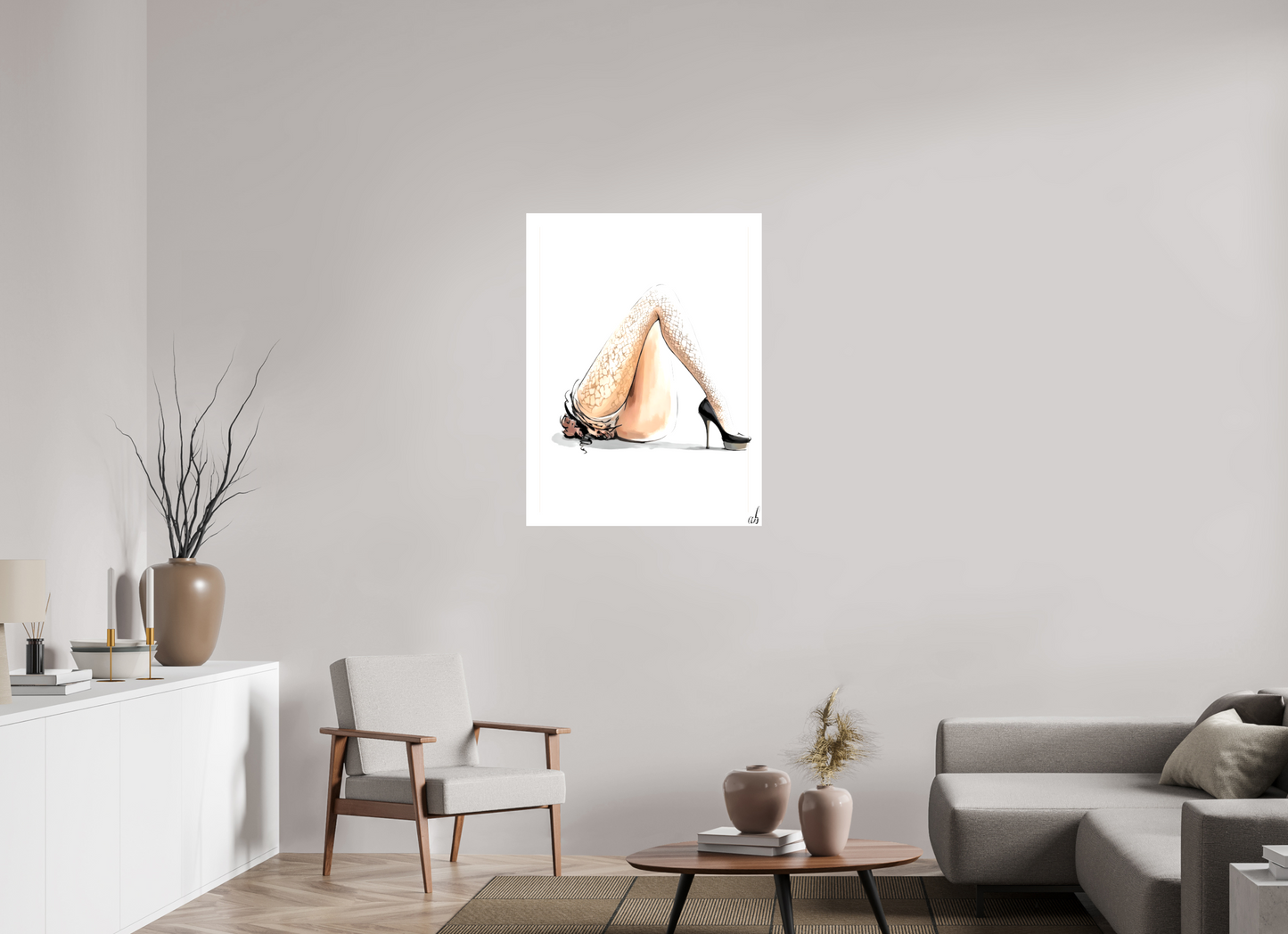 75 x 100 cm, Toile brillante Lignes Sensuelles & Glamour