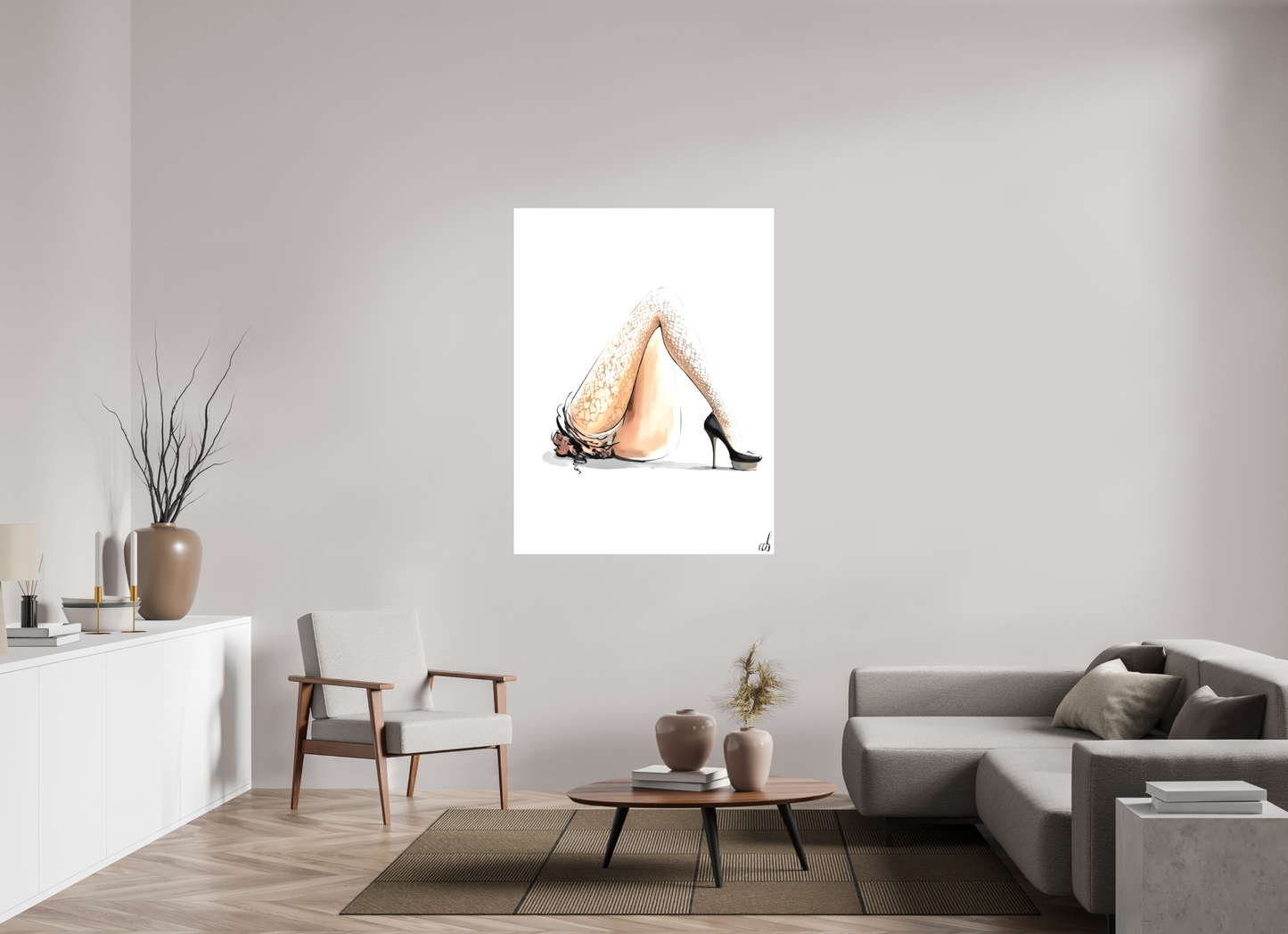 105 x 140 cm, Sublimation textile Lignes Sensuelles & Glamour