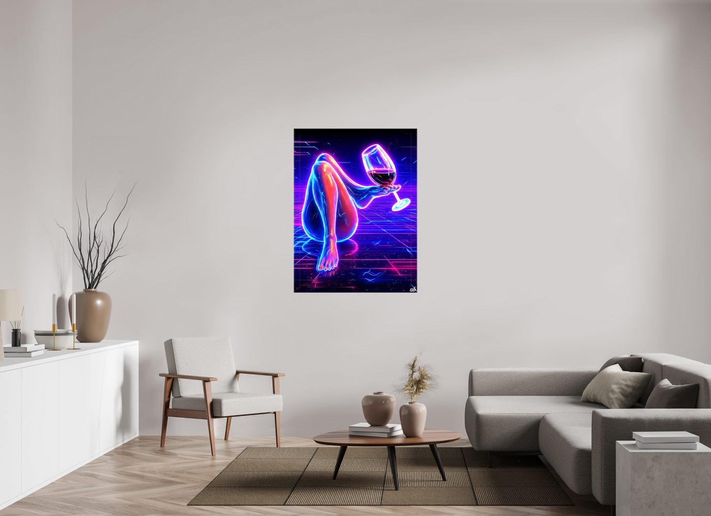 90 x 120 cm, Toile brillante Ivresse Électrique