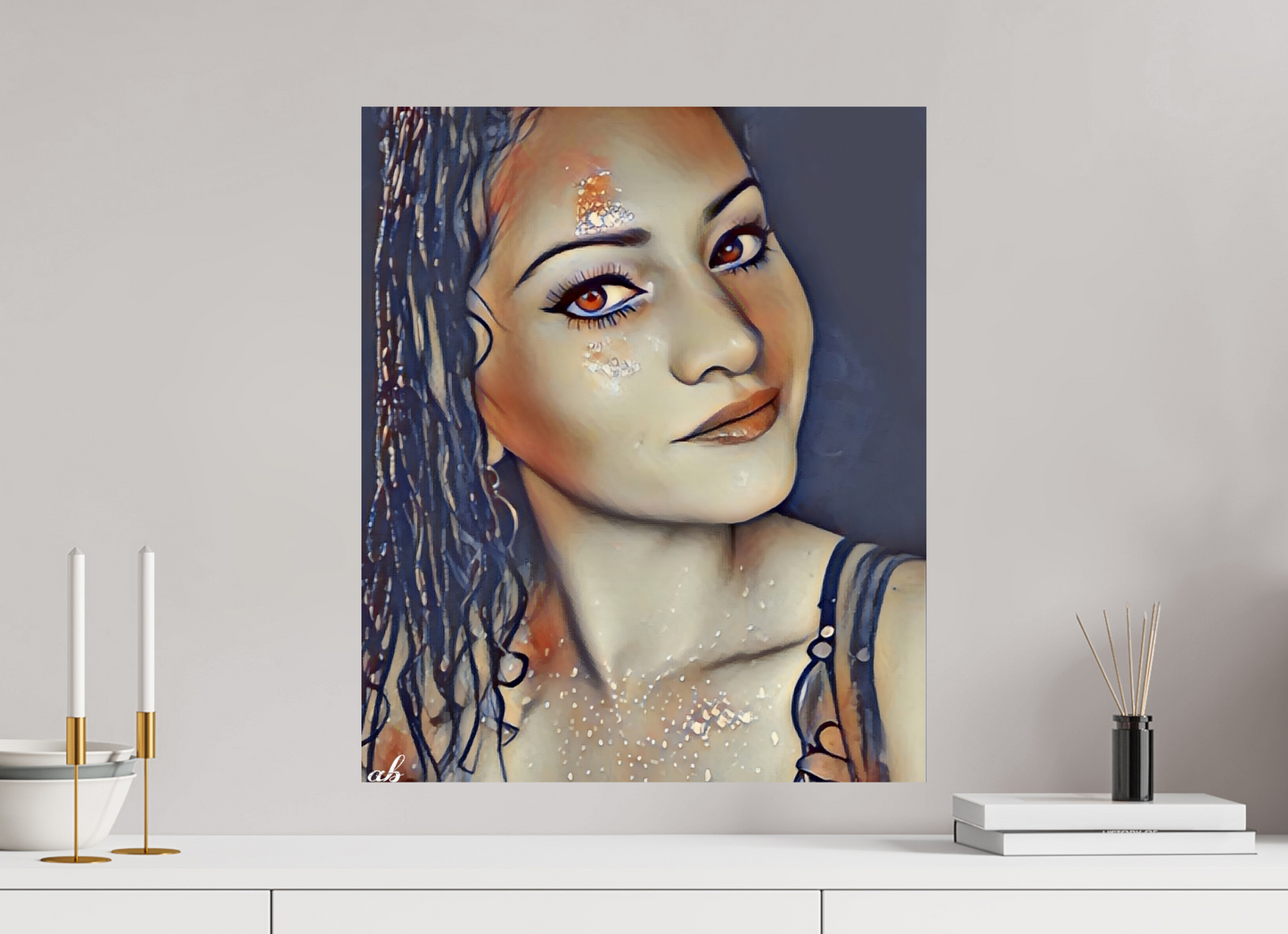 50 x 59,8 cm, Photo Print On Fuji Crystal DP II Regard Étoilé – Portrait Onirique