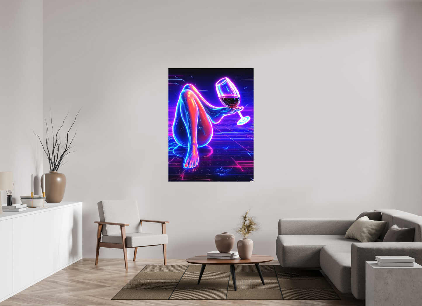 105 x 140 cm, TOILE MATTE Ivresse Électrique