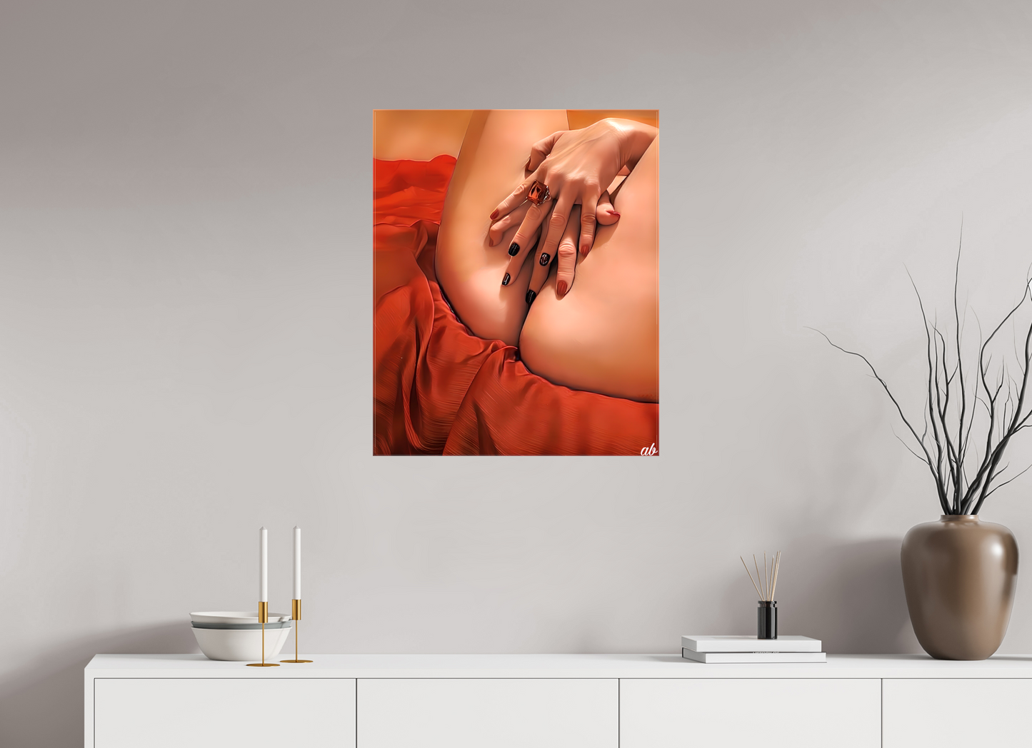 60 x 72,9 cm, Toile brillante Le Secret de la Chair
