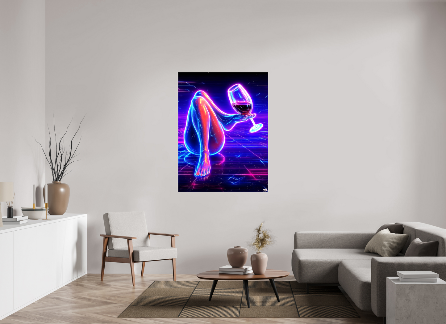 105 x 140 cm, Toile brillante Ivresse Électrique