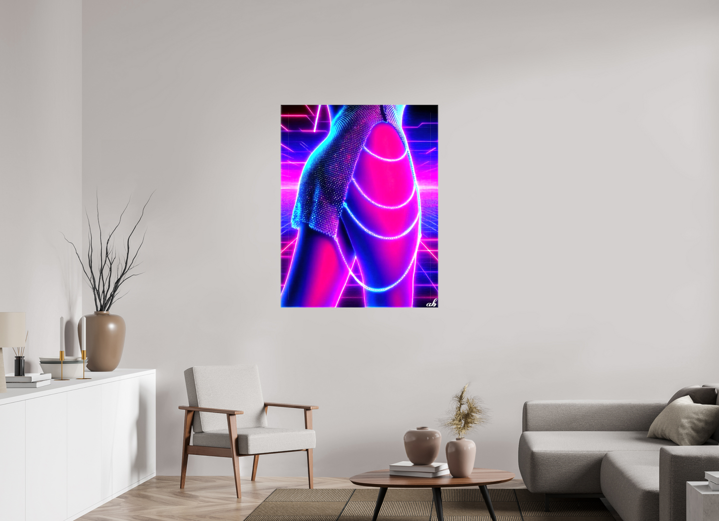 90 x 116,4 cm, Toile brillante Neon Dream