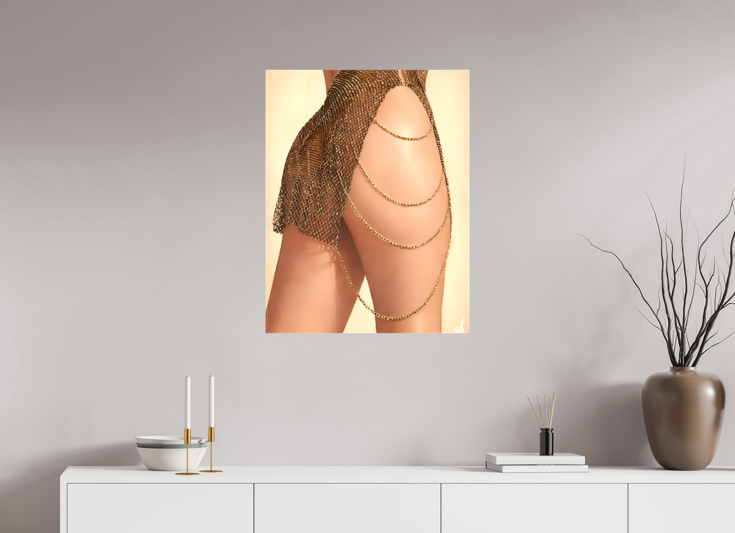 60 x 77,8 cm, Sublimation textile Éclat Doré - Maille d'Or