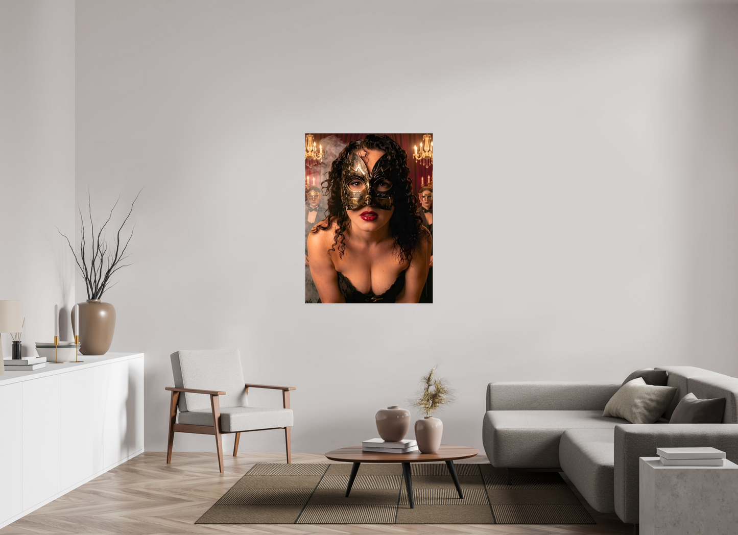 90 x 120 cm, Toile brillante Le Bal des Ombres