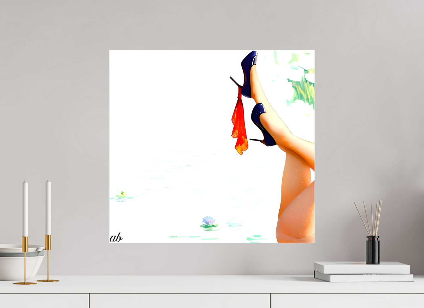 53,2 x 50 cm, Toile brillante Nymphéa Glamour