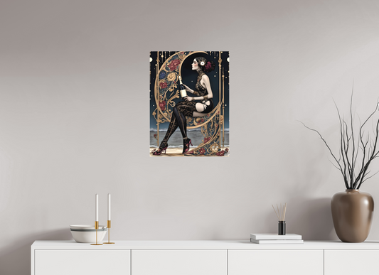 45 x 60 cm, Sublimation textile Élégance Lunaire – L’ivresse du Glamour Vintage