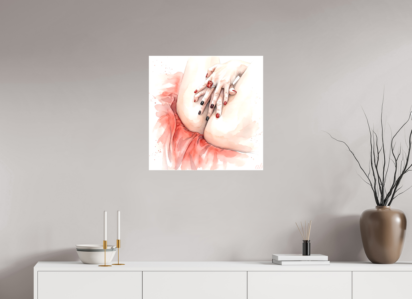 60 x 60 cm, Toile brillante Le Secret de la Peau