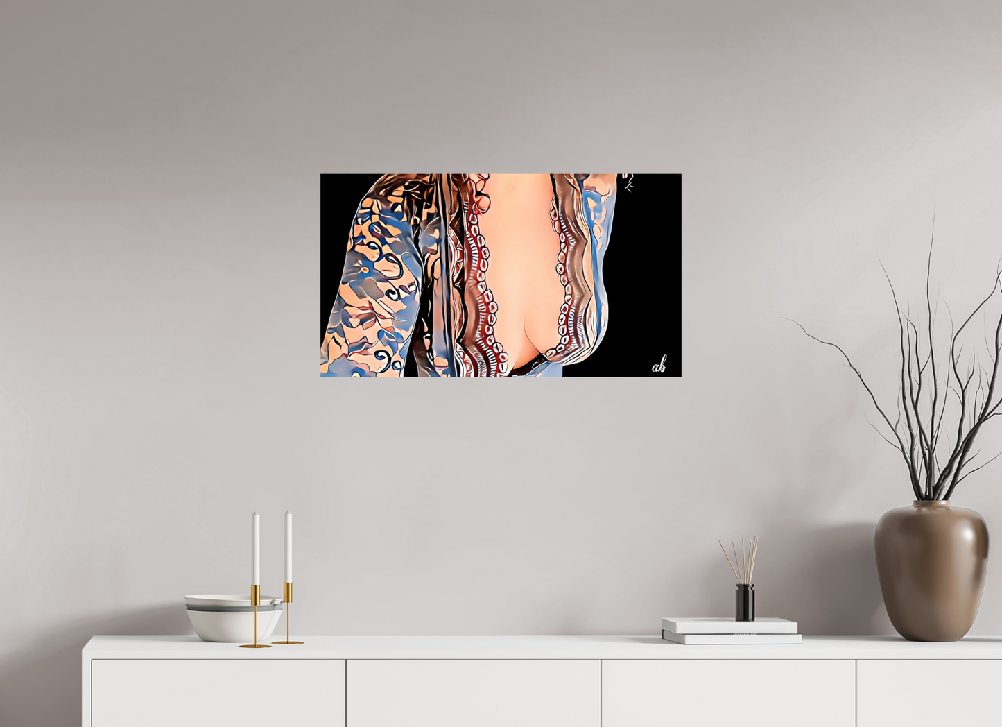 80 x 45 cm, Photo Print On Fuji Crystal DP II Harmonie Sensuelle – L’Art de la Féminité