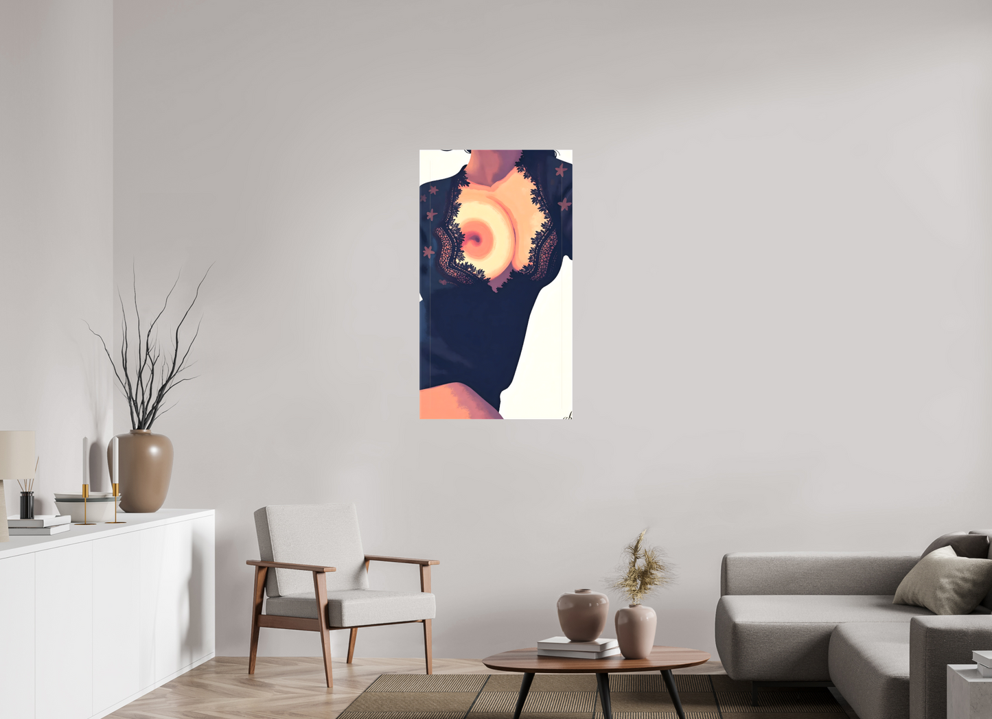 63 x 112 cm, Sublimation textile Éclat Intime – Dentelle & Désir