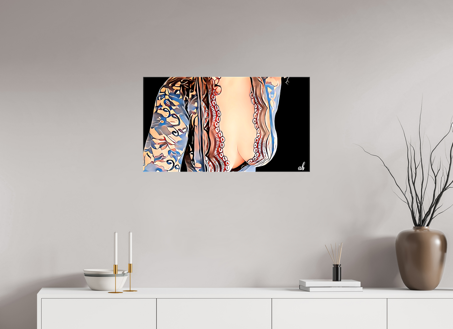 80 x 45 cm, Toile brillante Harmonie Sensuelle – L’Art de la Féminité
