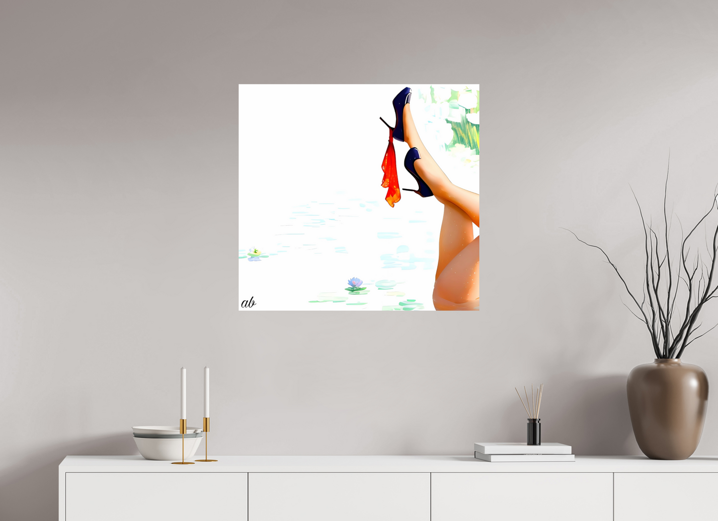 74,4 x 70 cm, Format Photo Nymphéa Glamour