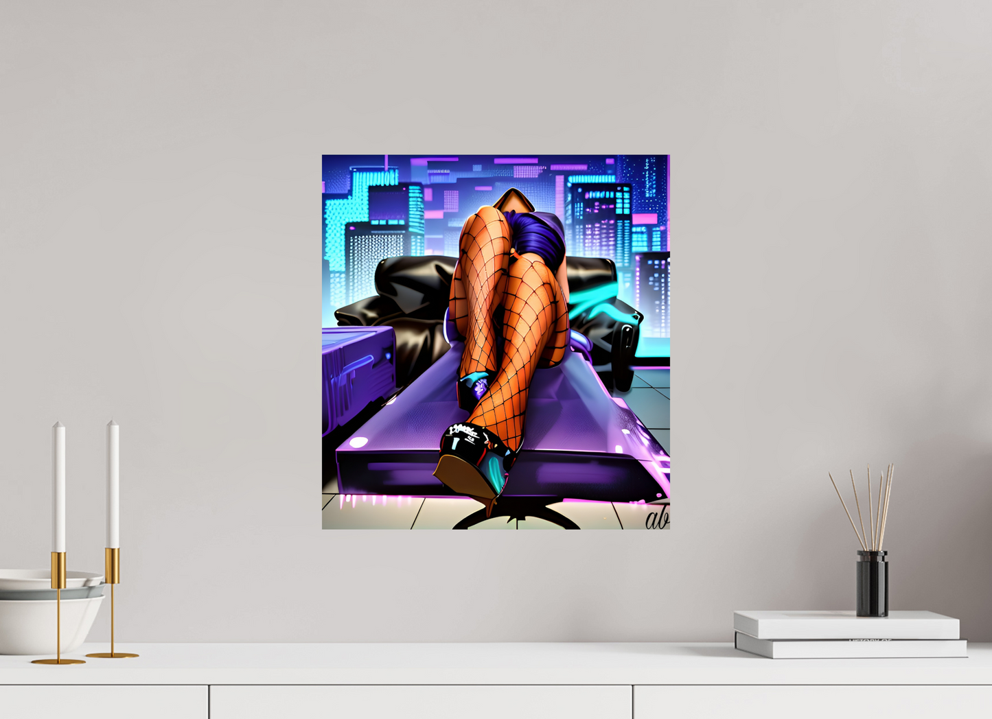 40 x 43,1 cm, Format Photo Neon Seduction