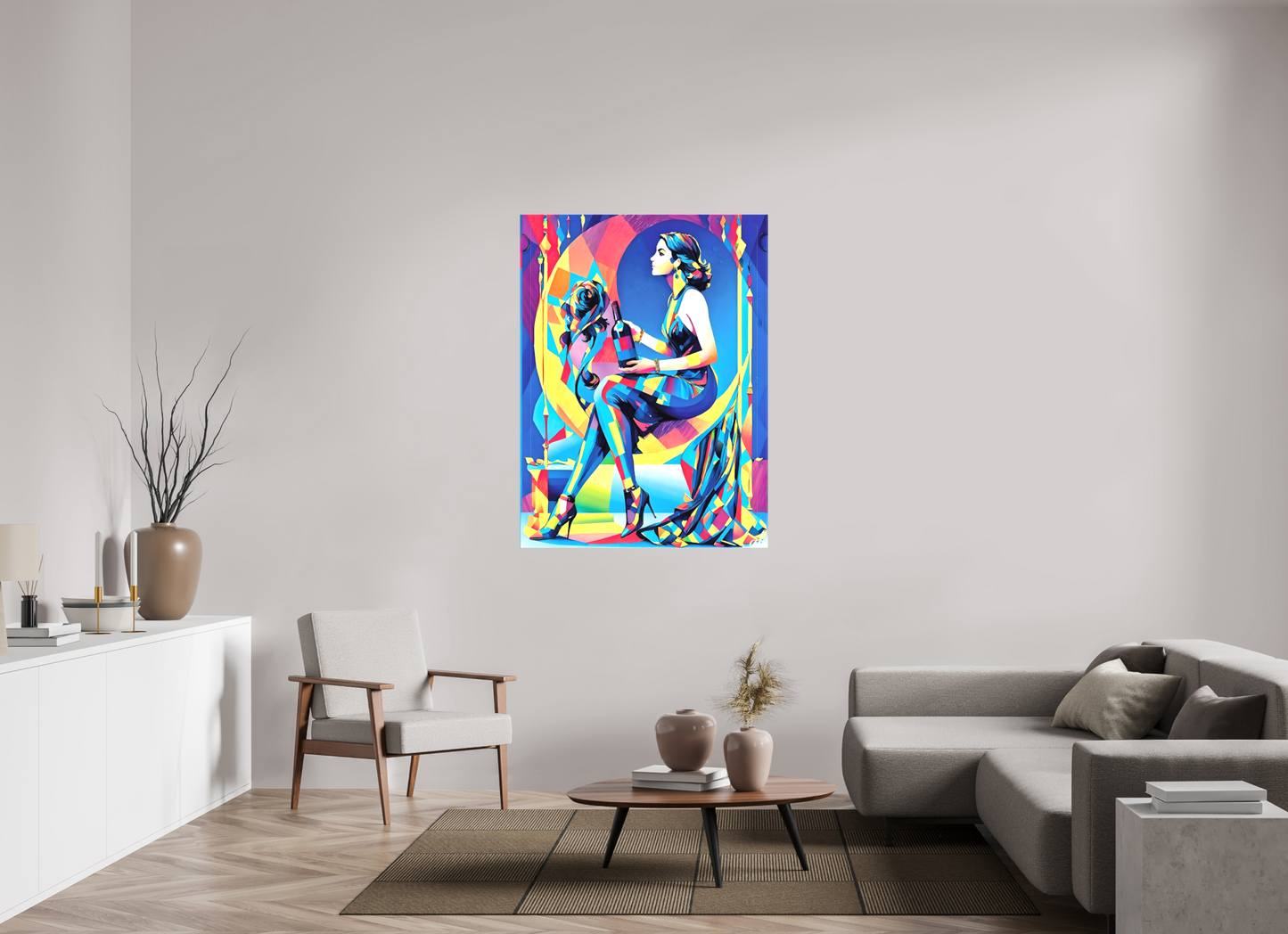 100 x 134,8 cm, Sublimation textile Ivresse Chromatique – L’Art de la Couleur et de la Féminité