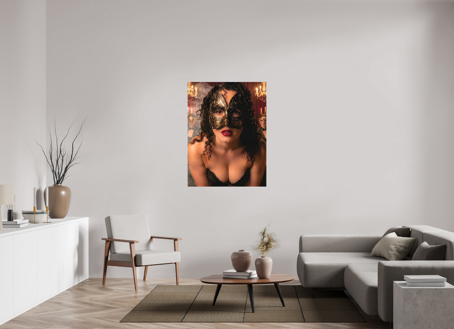 90 x 120 cm, Toile matte Le Bal des Ombres